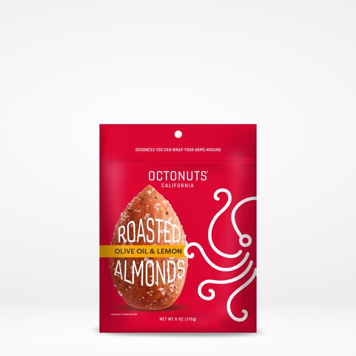 Olive Oil & Lemon Roasted Almonds 6 oz for wholesale by Octonuts California