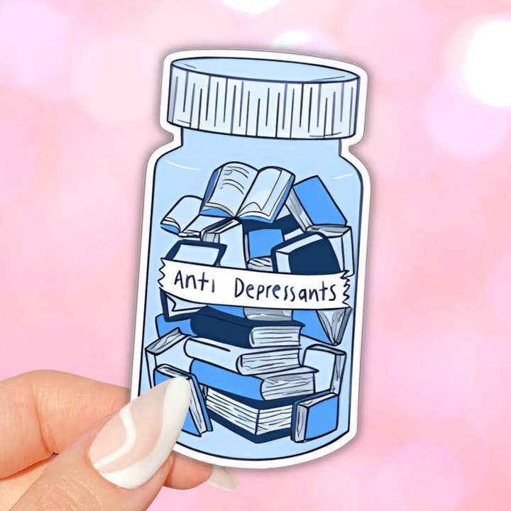 Bøger i en flaske vinylklistermærke til bærbare computere og mere #3 for engroshandel hos Briteify