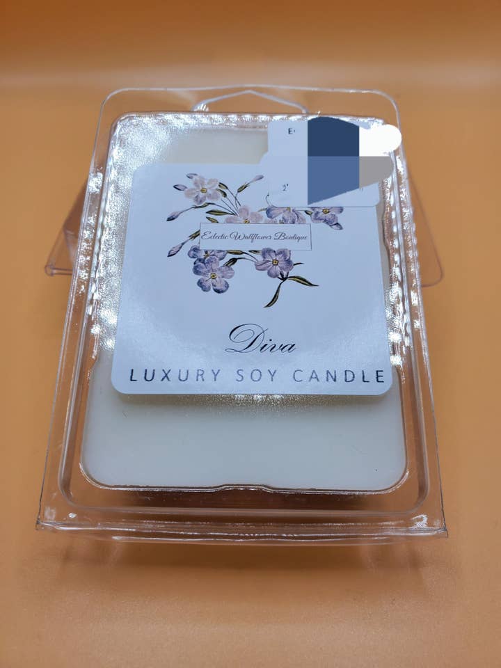 Diva wax melt for wholesale by Eclectic Wallflower Boutique