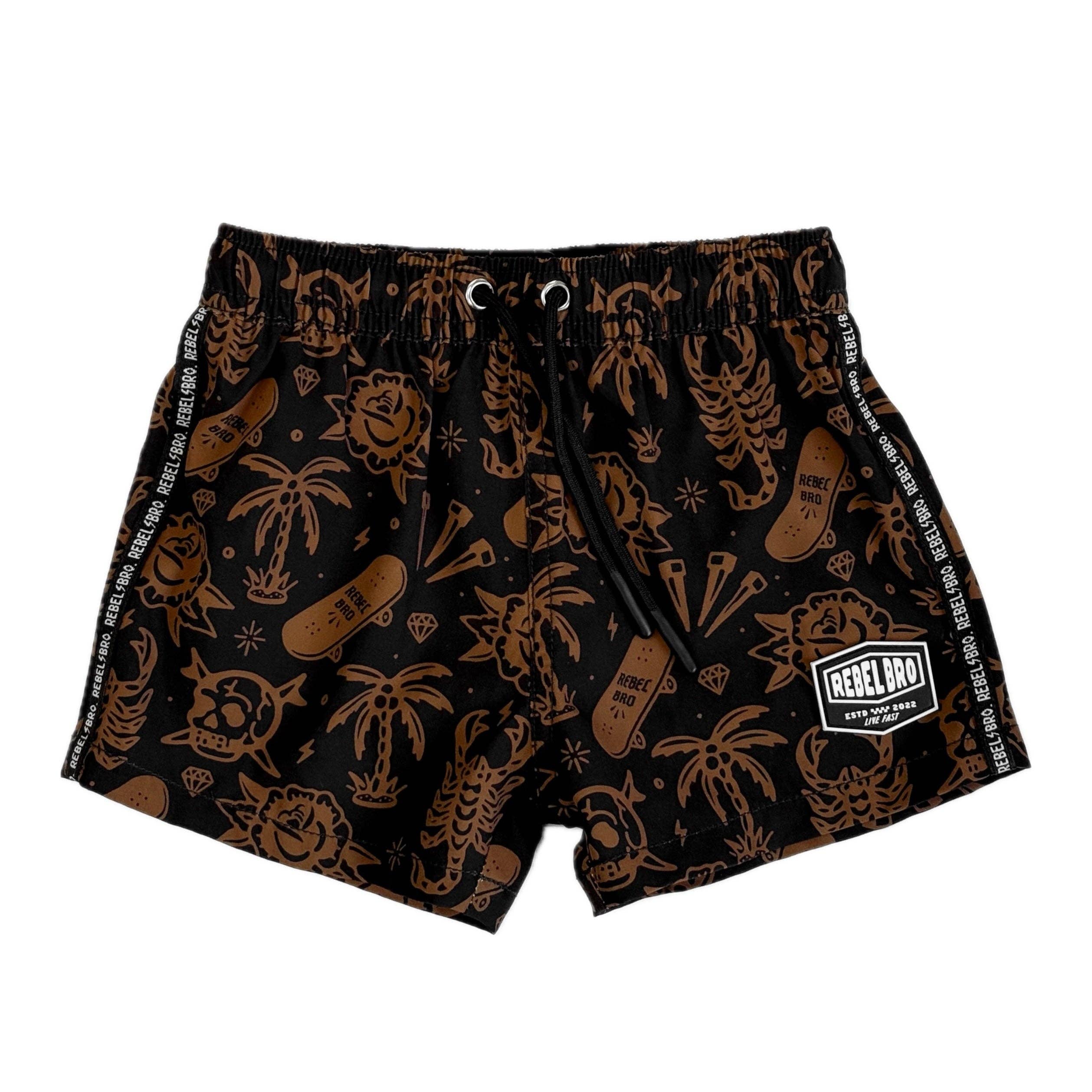 Rebel Bro - Vente Short de bain – enfant - Short de bain hybride en Rebels In Paradise [Édition Sahara]0