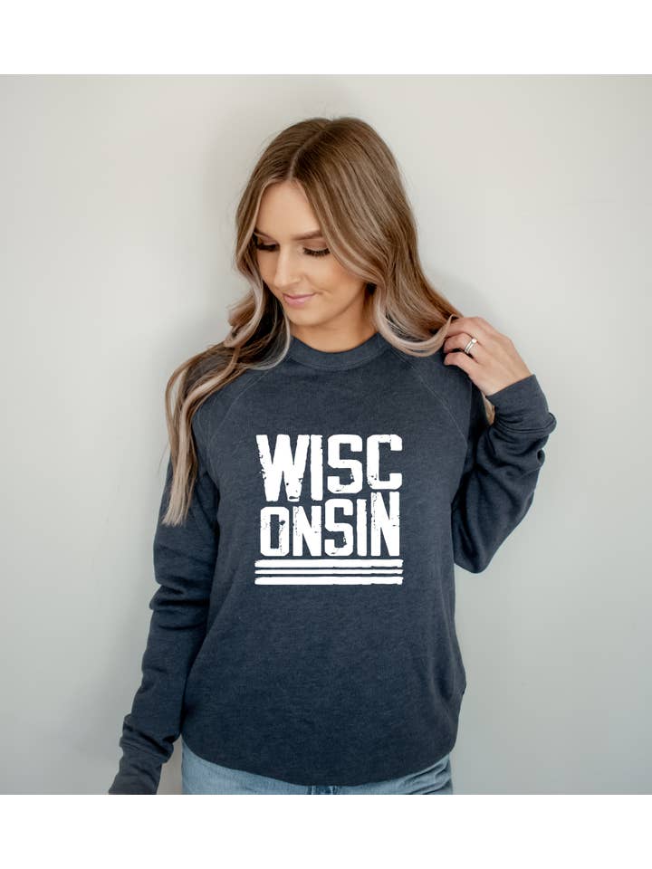 Autumn Rose Co. - Wholesale Graphic Sweatshirt - Women's - Wisc-onsin Crew Sweatshirt