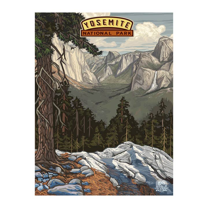 PAL-13484 En Yosemite Valley nærbillede 9x12 Udskriv for engroshandel hos Art of Place