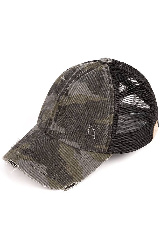 Hana - Wholesale Baseball Cap - Kids - C.C Kids Camo Cotton Twill Pony Cap1