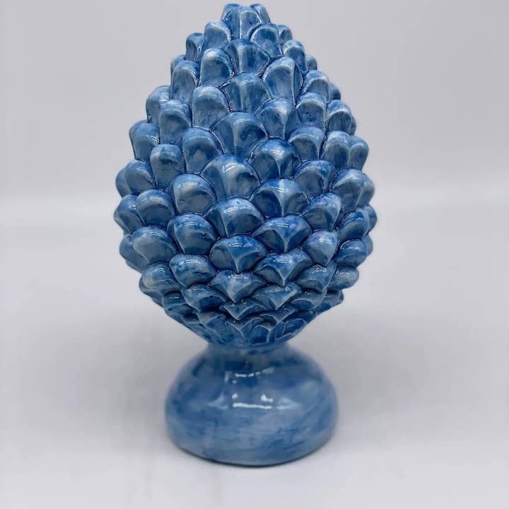 DD Ceramiche Siciliane - Wholesale Decorative Tabletop Object - Caltagirone Ceramic Pinecone cm H.20 Artisan Luis Line5