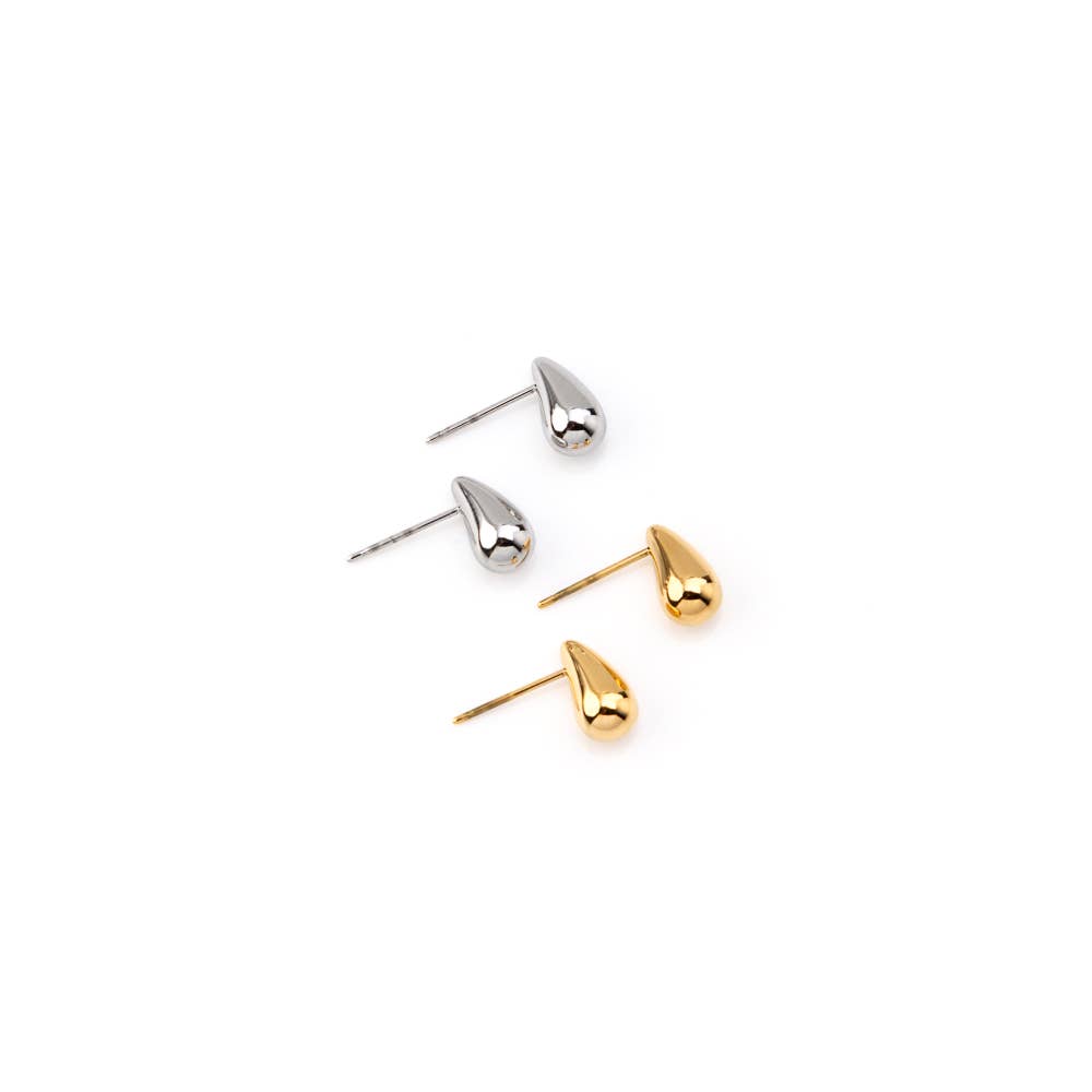 Yellow gold Steel Drop-Shaped Earring (S) for wholesale on Faire