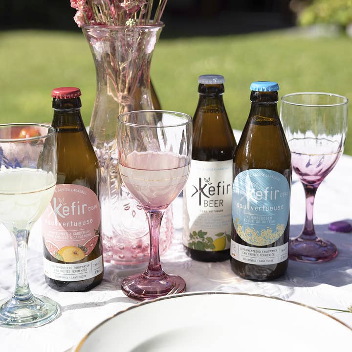 Kéfir Eau Vertueuse – Engroshandel Kombucha – Kefir Vand Dydig med Økologiske Hyldeblomster
