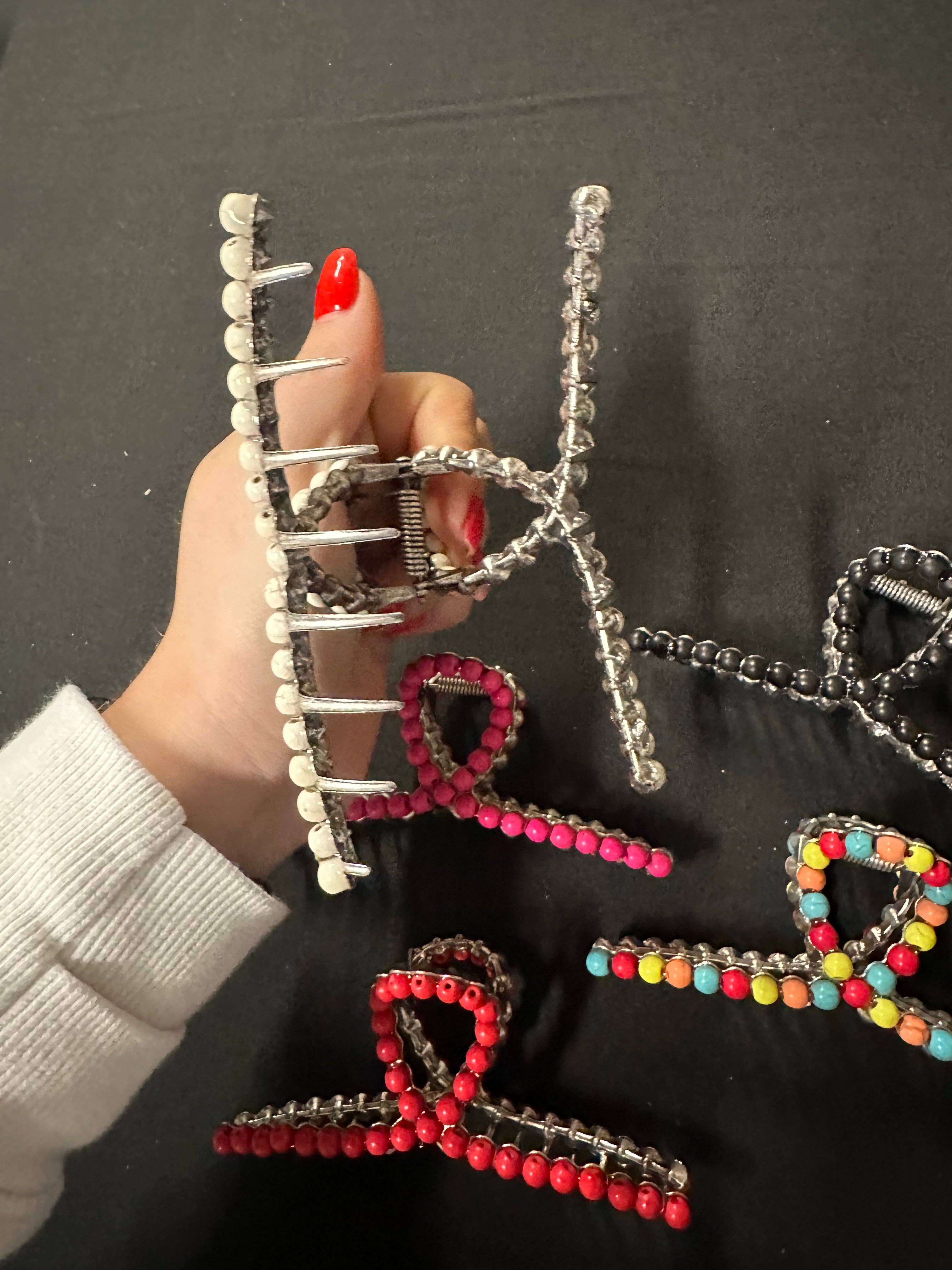 BDN Boutique - Vendita all'ingrosso Fermaglio per capelli - Donna - Grande fermaglio artigliato con perline occidentali8