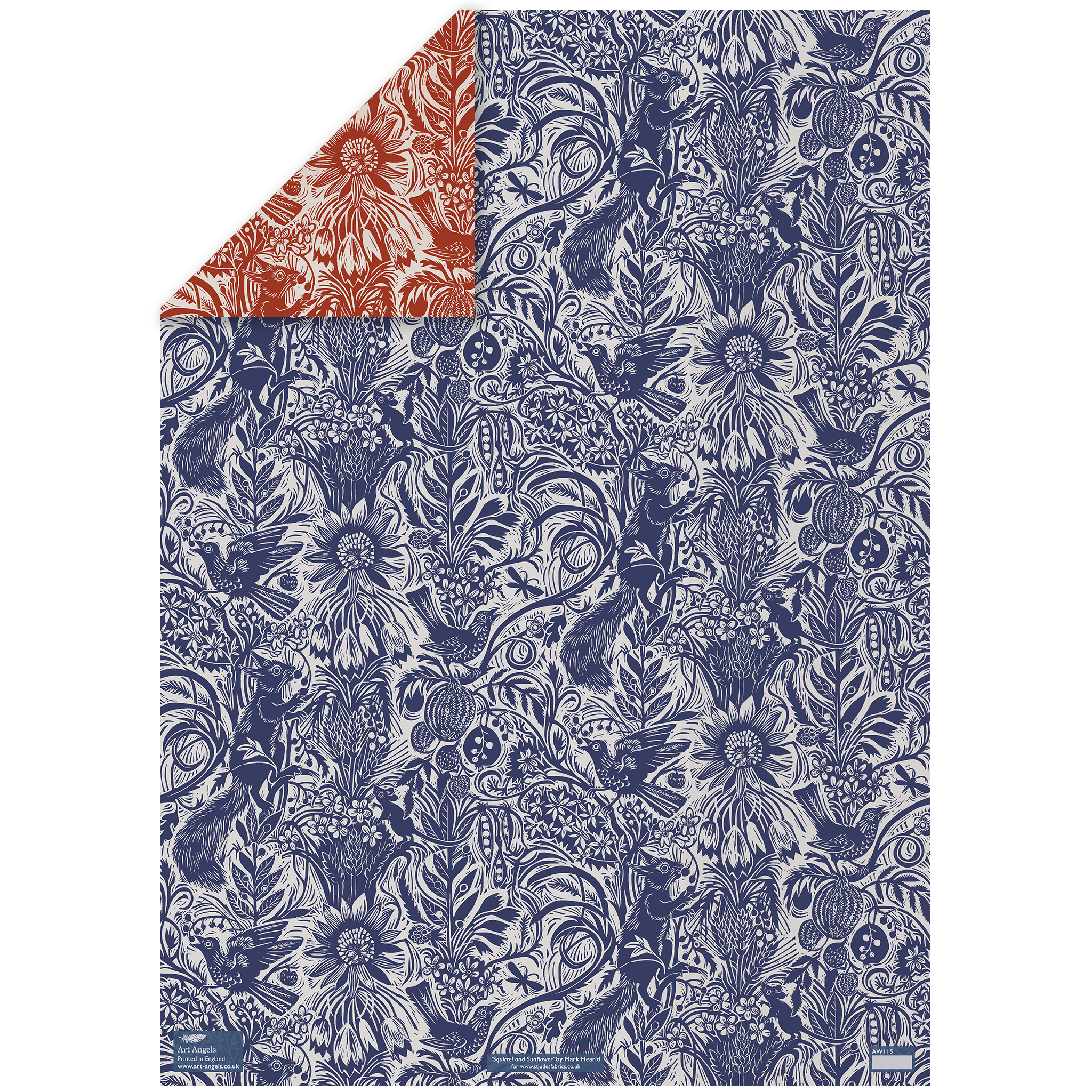 Art Angels - Wholesale Flat Wrap - Squirrel and Sunflower Wrap2