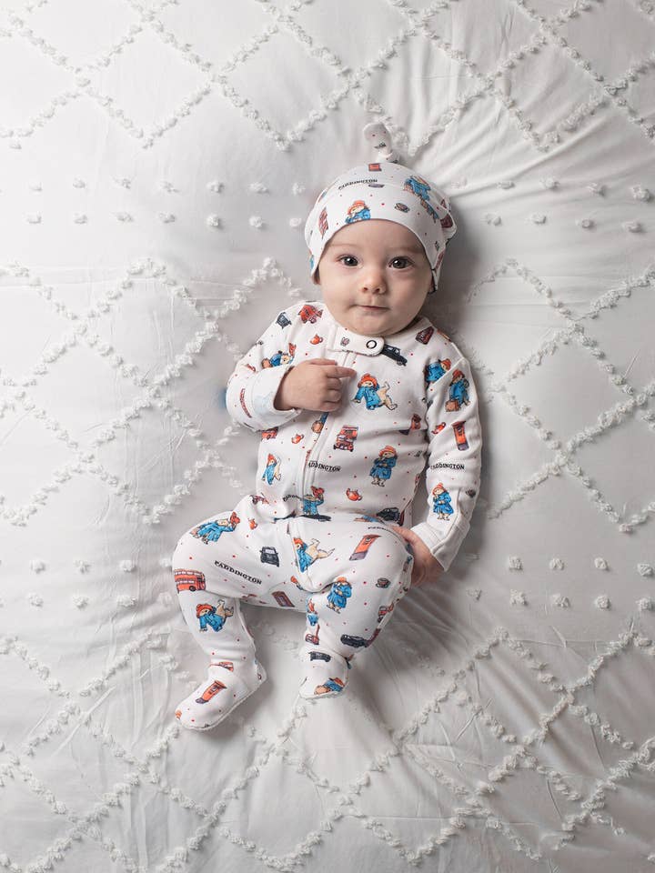 L'ovedbaby - Wholesale Jumpsuit - Baby - London Paddington™ | Organic Zipper Footie1