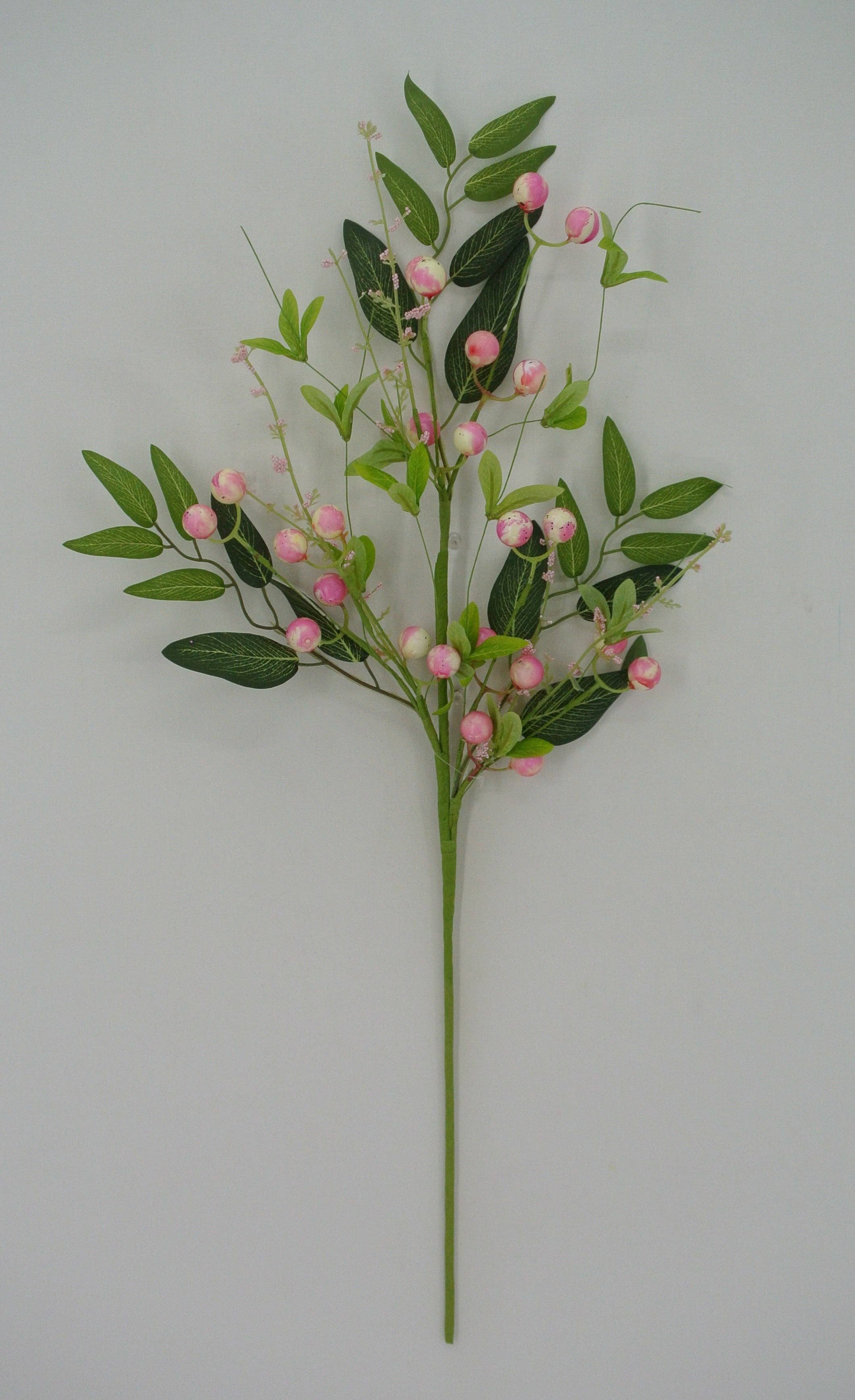 General Wholesale Inc - Wholesale Artificial Flowers - 26 IN PINK BERRY SPRAY - 40207-PK0
