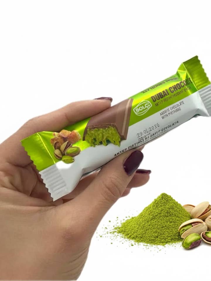 Dubai Chocolate Bar 30g Antep Pistachio Kadayif Halal for wholesale by Aladdin