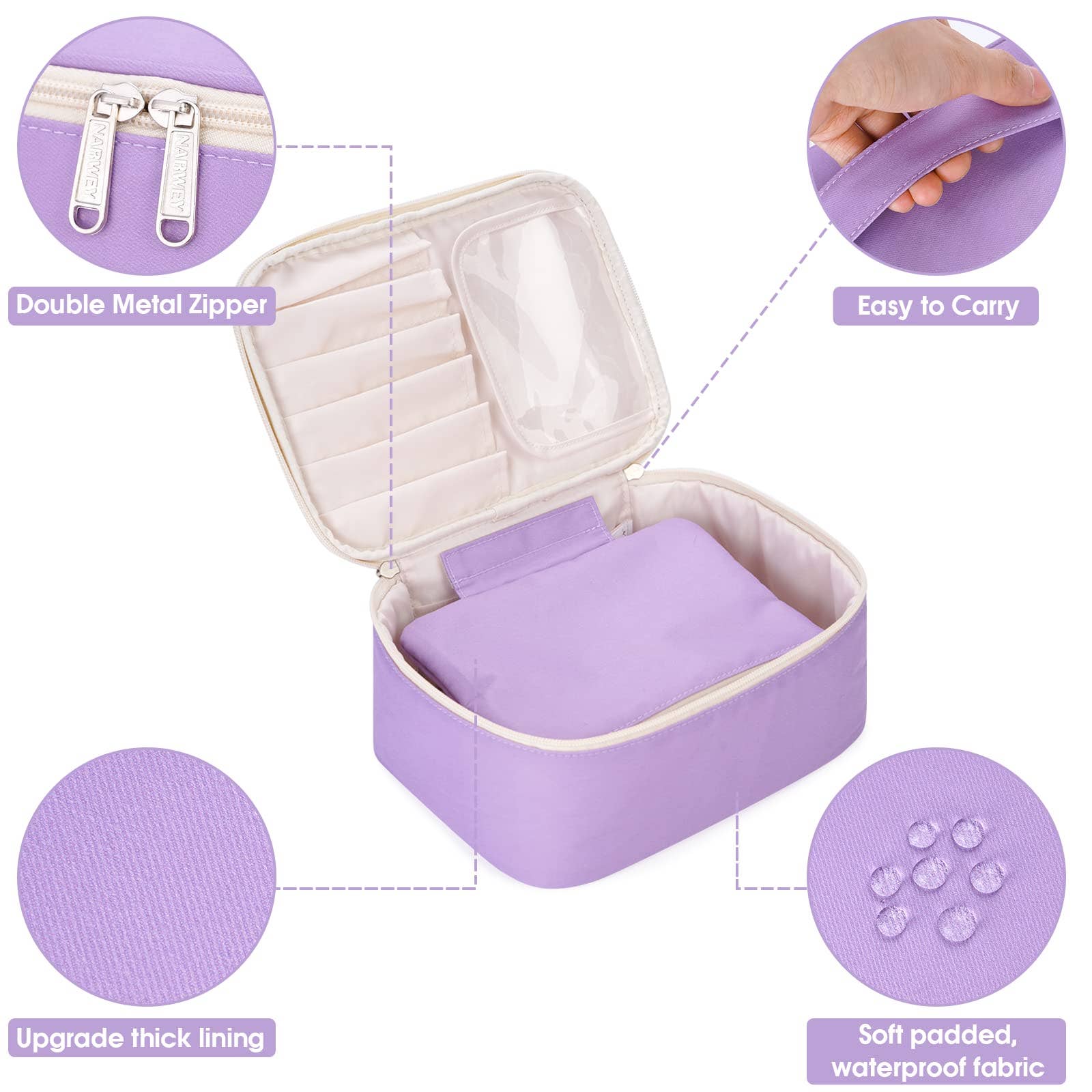 wandf - Vente Trousses de maquillage/cosmétique - Trousse à cosmétiques Narwey NW5122, trousse de maquillage de voyage23