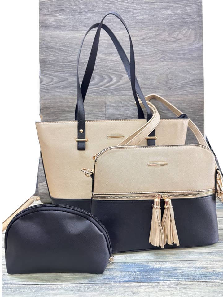 HÅNDTASKE SHOPPER CROSSBODY TASKE CLUTCH PUNG SÆT 3 STK for engroshandel hos DESHENG ENTERPRISE