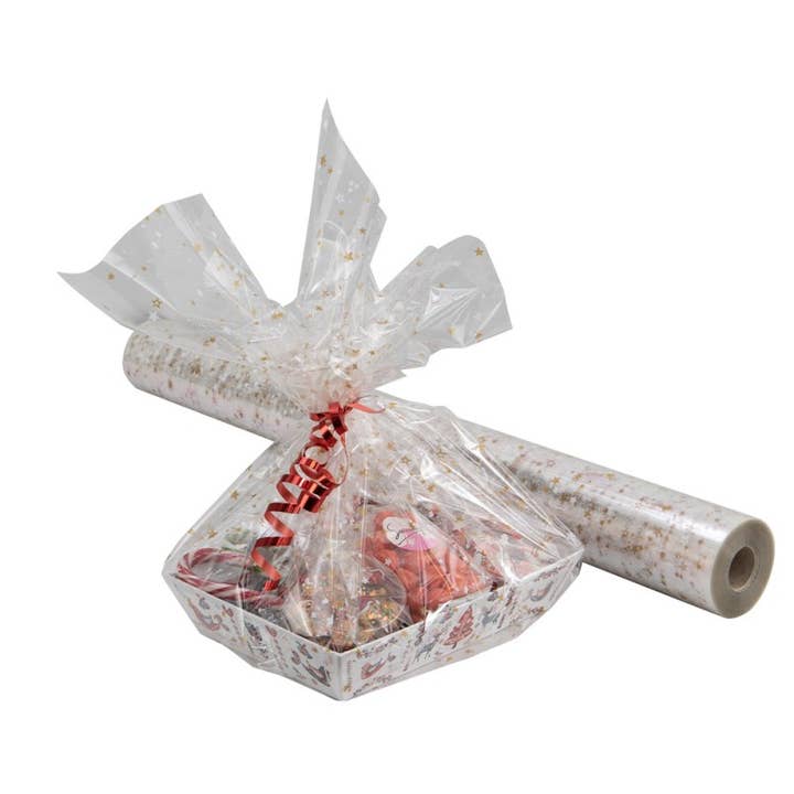 Carta cristallina stampata con stelle dorate e argentate 80cmx120m per la vendita all'ingrosso da parte di Deffrennes