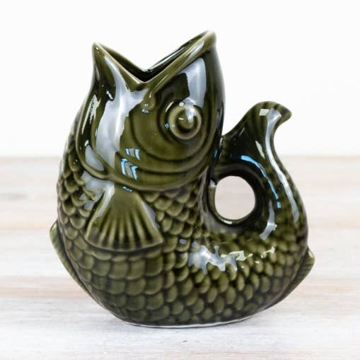 Gainsborough Giftware x Portland Living – Engroshandel Vase – Mørkegrøn Fisk Vase, 14,7 cm0