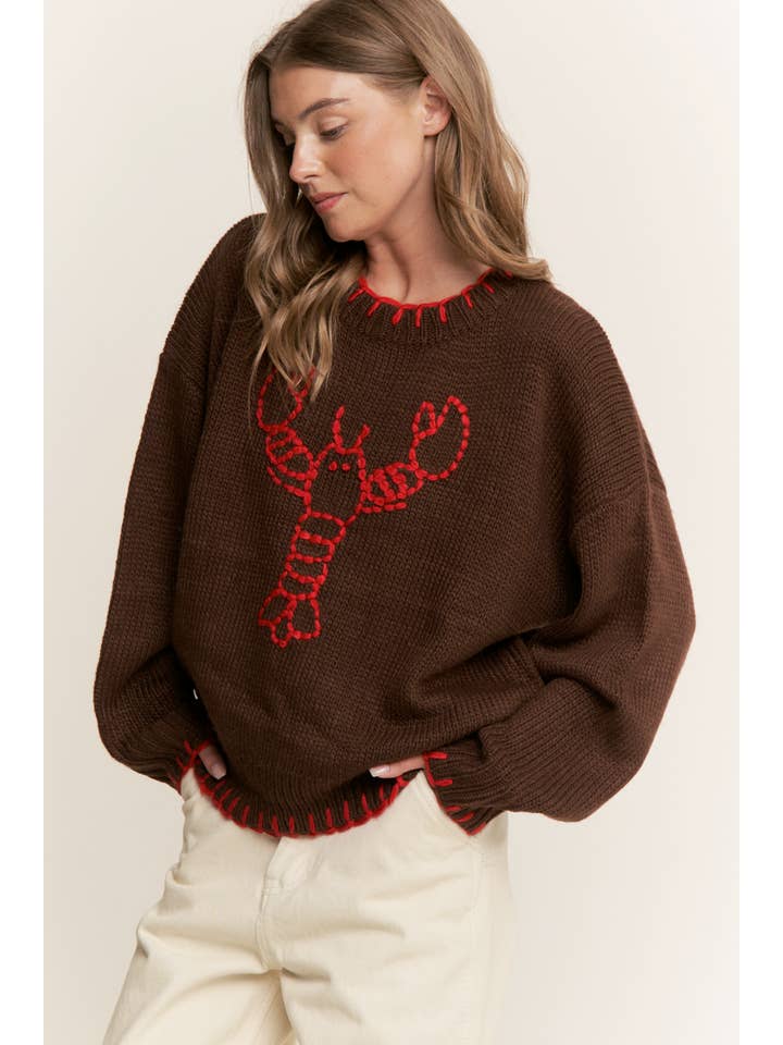 Sweet Generis - Wholesale Knitted jumper – Women′s - MY LOVELY LOBSTER CASUAL PULLOVER SWEATER40