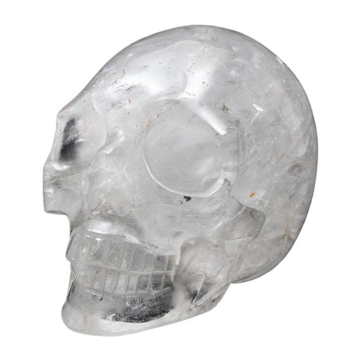 Clear Quartz Crystal Skull - Large Hand Carved 5" Skull for wholesale by OddNot