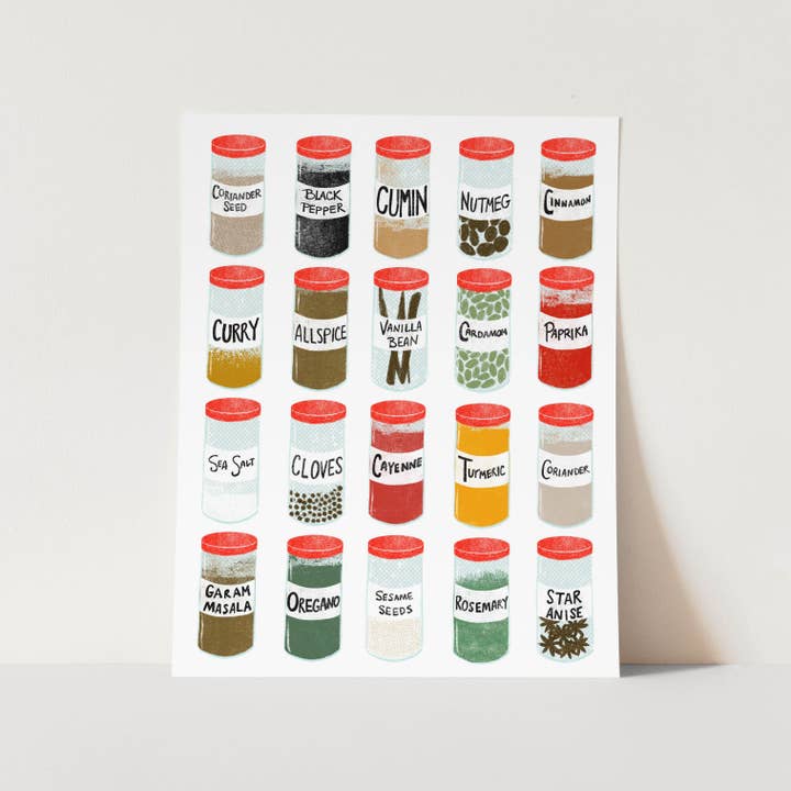 Spice Rack - Art Print for wholesale by Natalie V. Mason