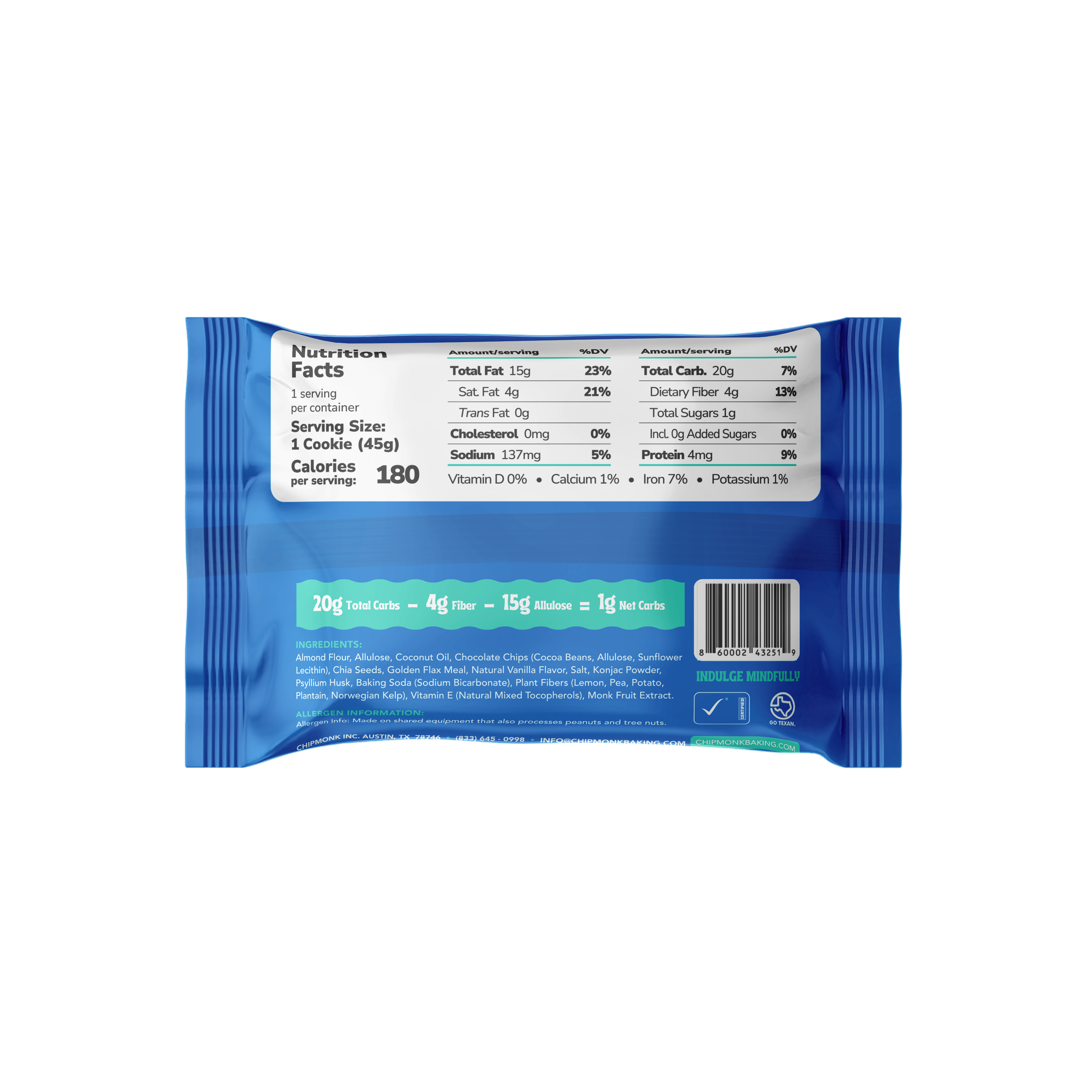 ChipMonk Baking - Wholesale Cookie - Chocolate Chip Keto Cookie (Vegan)1