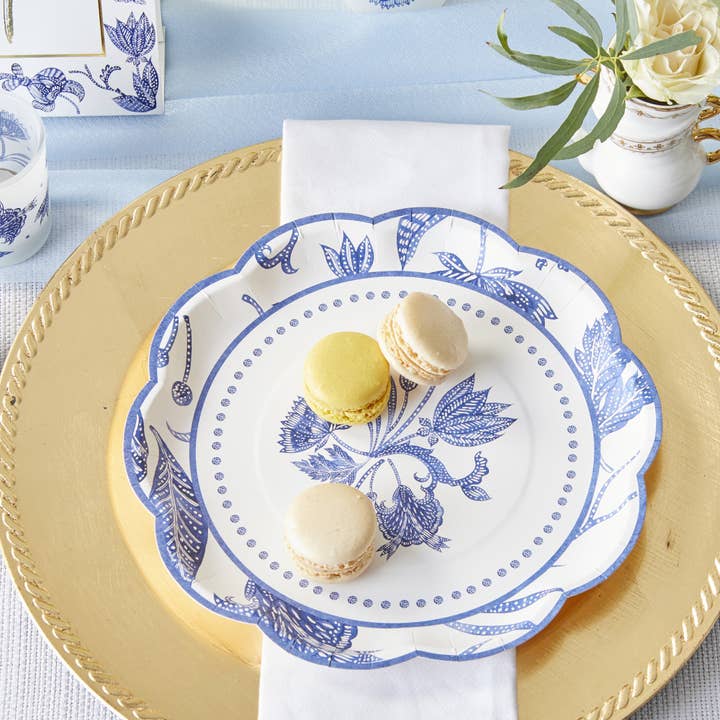 Kate Aspen - Wholesale Disposable Tableware Pack - Blue Willow 62 Piece Party Tableware Set (16 guests)
