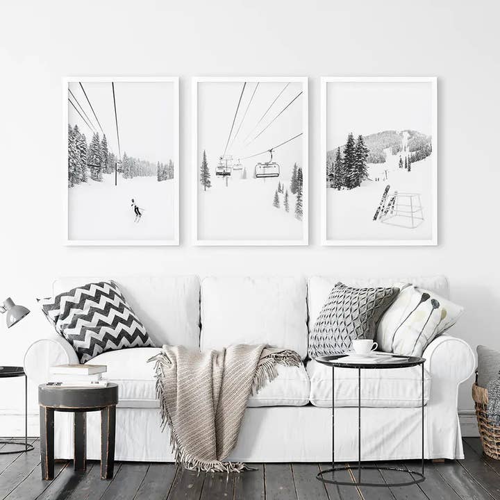 Art Lane - Wholesale Art print - Winter Sport Wall Art Decor. Ski Lodge Print5