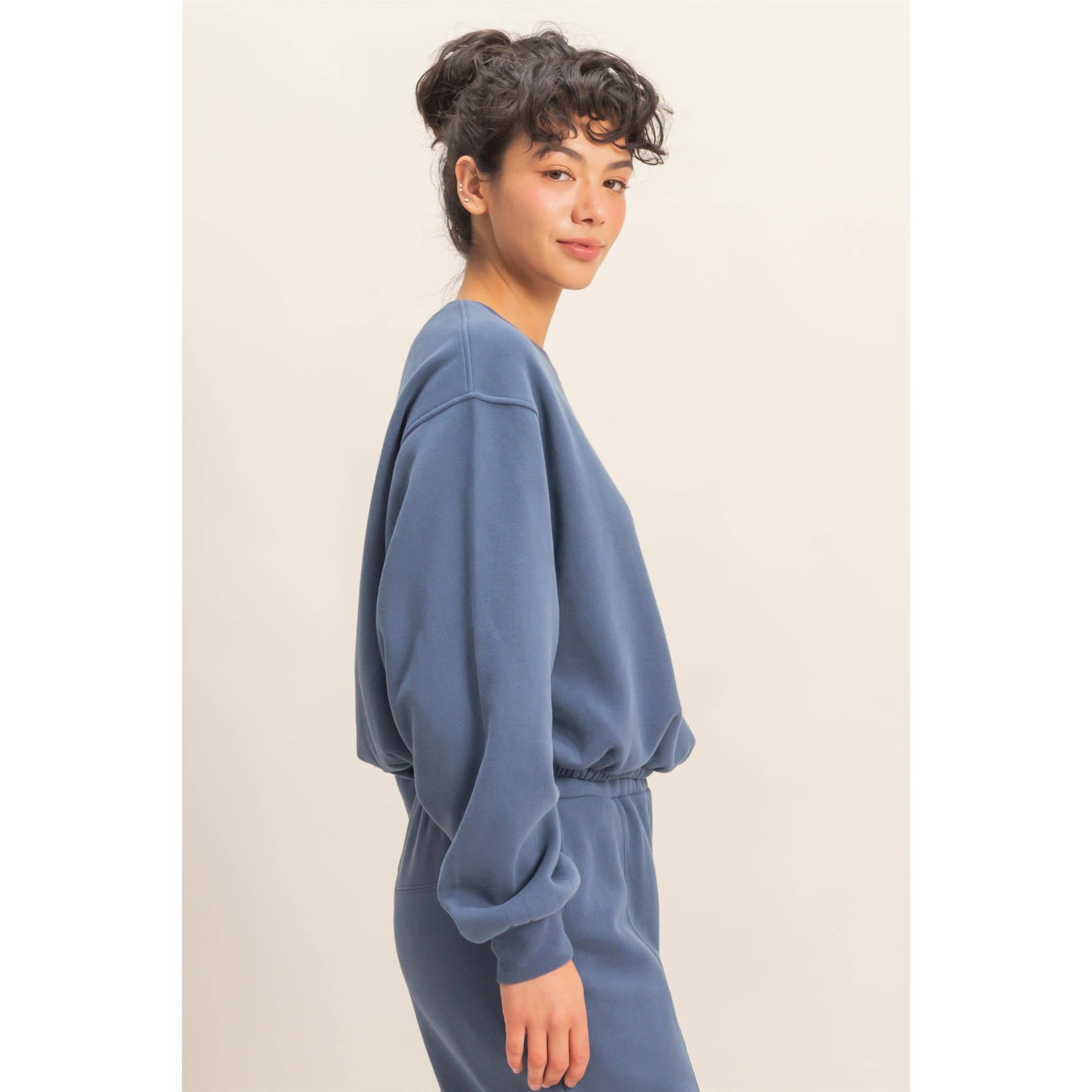 Double Zero - Vente Sweat-shirt – femme - Sweat-shirt court à ourlet élastique coupe décontractée13