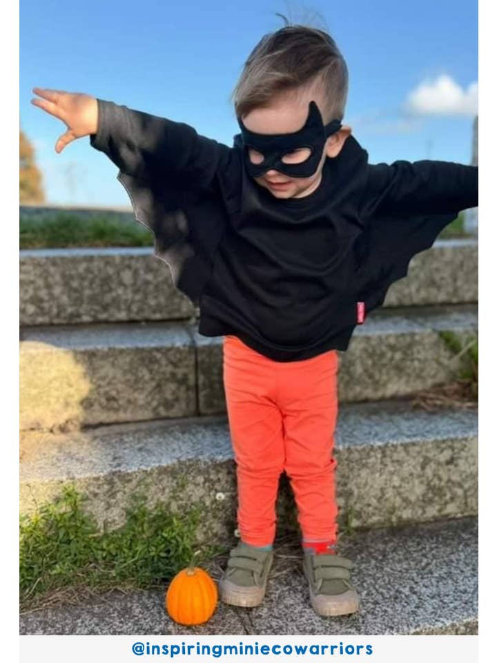 Toby Tiger GmbH - Wholesale Top & Pant Set - Kids - Bio-Baumwoll Kinder Verkleidungsset, Fledermaus3