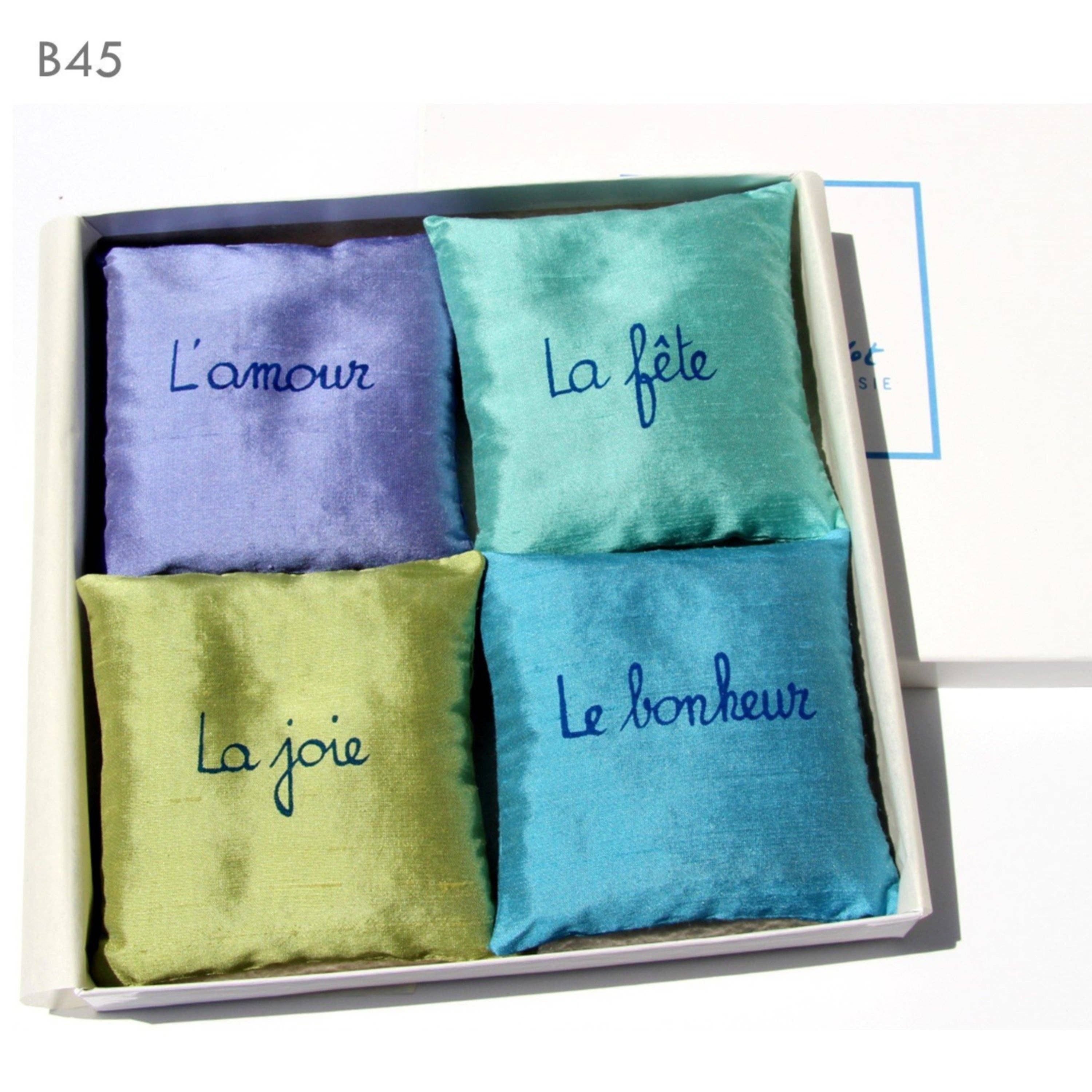 Estelle Billot - Wholesale Sachet - 4 silk lavender sachets - 5 color sets - Mothers' Day gift0