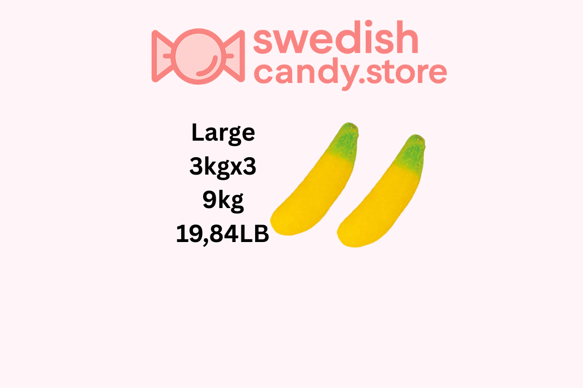 Swedish Candy.Store - Swedish Candy – wholesale Gummy – Fyllda Skumbananer 3kg/6.61lb2