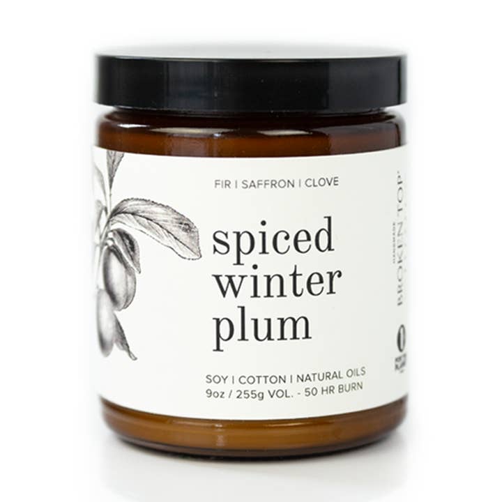 Spiced Winter Plum 9oz Soy Candle for wholesale by Broken Top Brands
