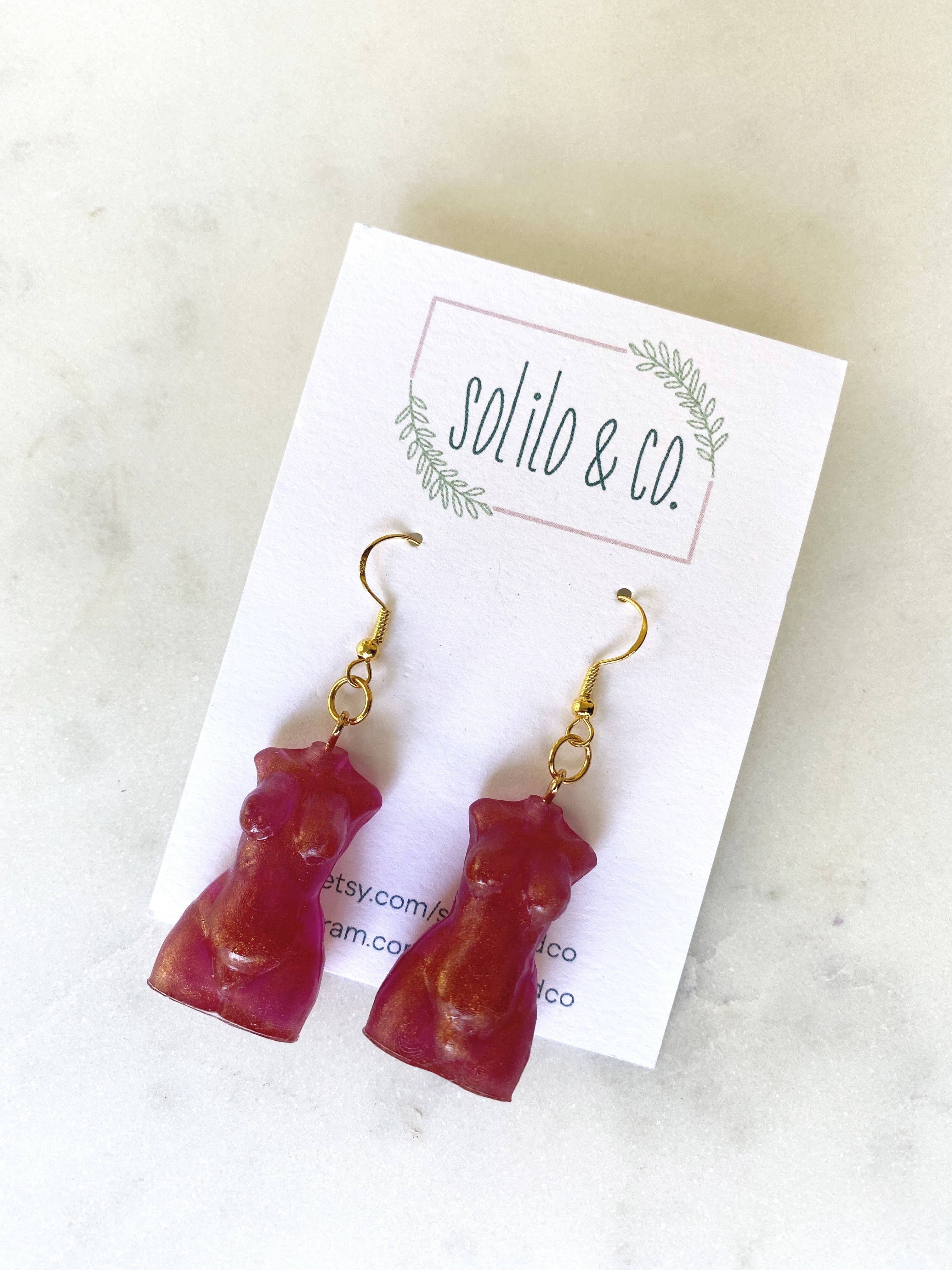 Solilo & Co - Vente Boucles d'oreilles pendantes - Boucles d'oreilles Déesse Curvy et Grande Taille9