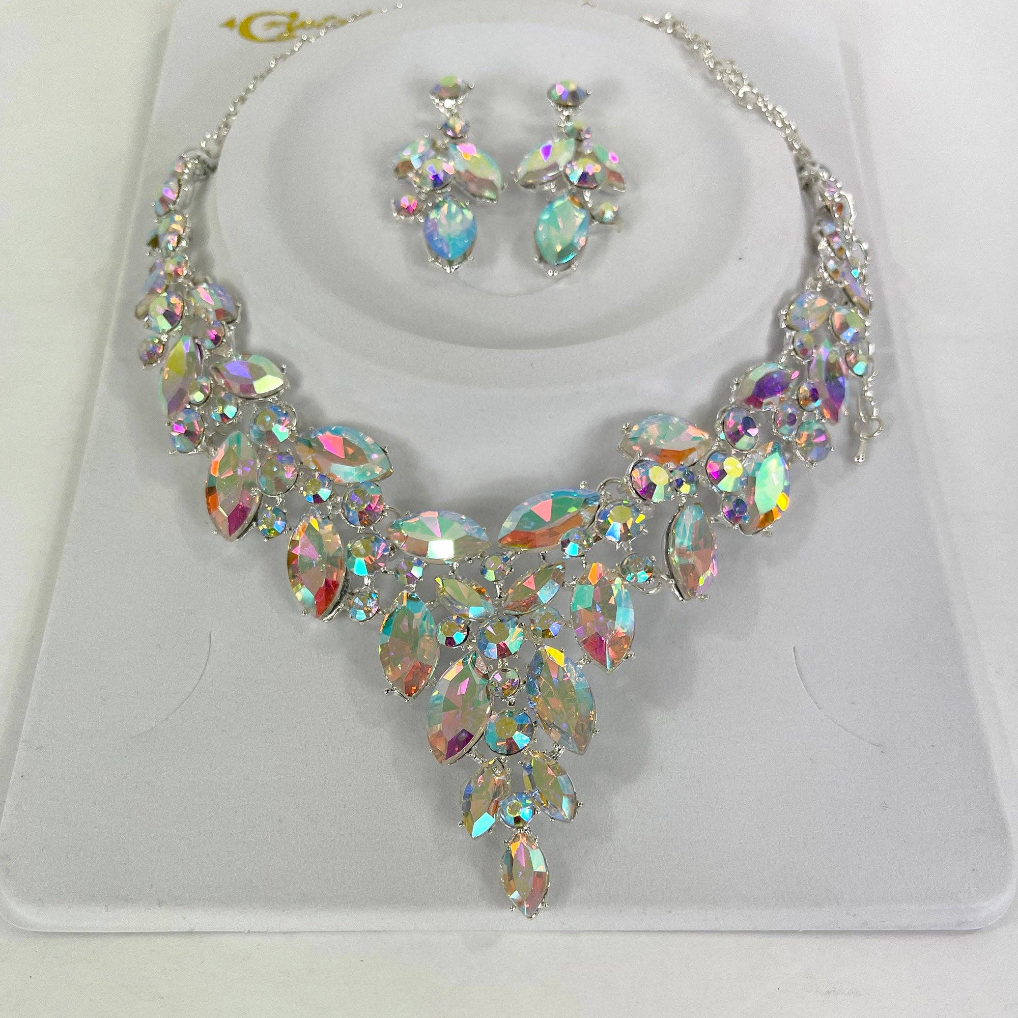 TAPA fashion - Wholesale Jewelry Set - Crystal Necklace Earring Set FJN367 (1PC)9