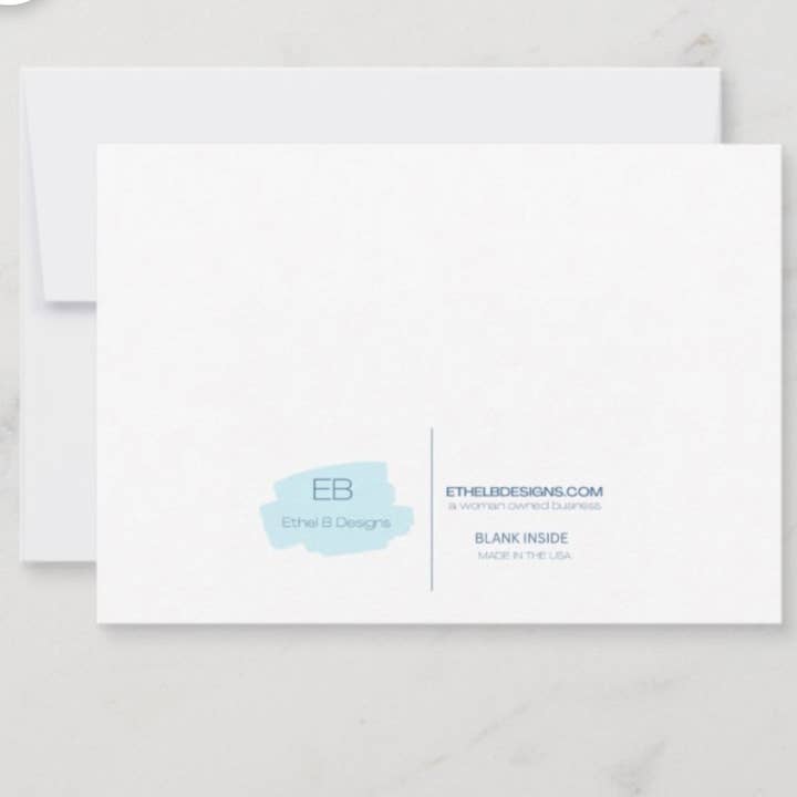 Ethel B Designs - Wholesale Thank You Card - Merci1