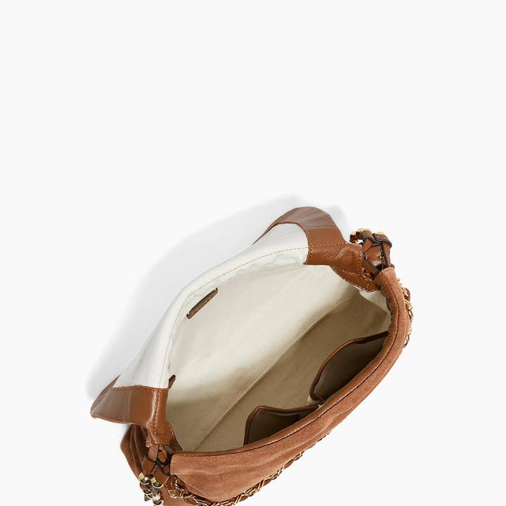 Chestnut Suede Lennon Convertible Crossbody for wholesale on Faire4