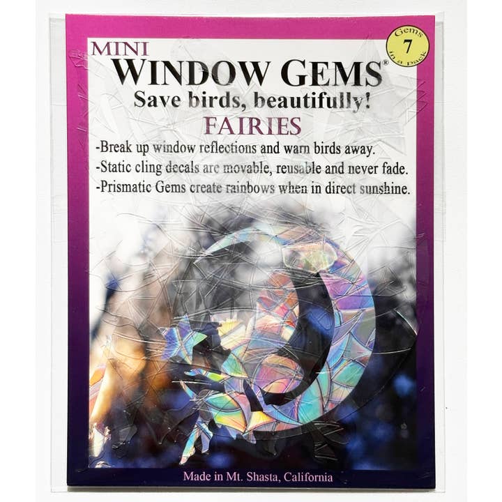 Window Gems - Wholesale Suncatcher - Fairy Suncatchers - Prism Clings prevent window collisions4