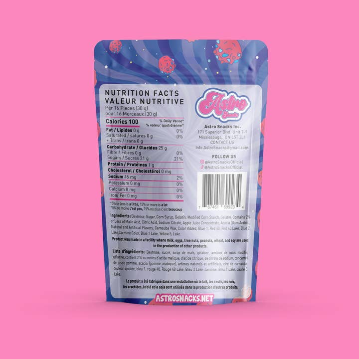 Astro Snacks - Wholesale Gummy - Freeze Dried Nerd Clusters (Very Berry)2