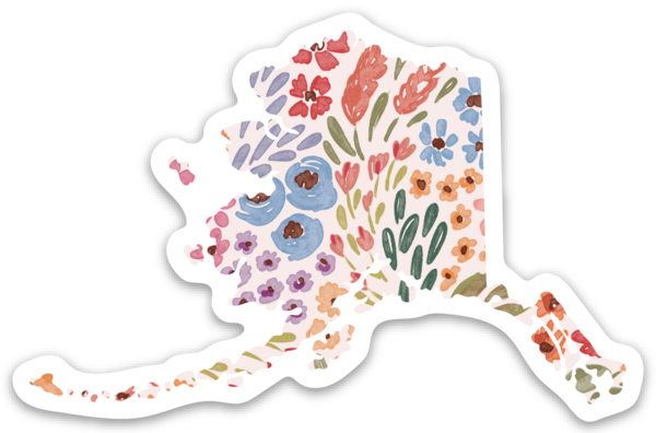 Elyse Breanne Design - Wholesale Sticker - Alaska State Floral Sticker 3.5x2.25in4