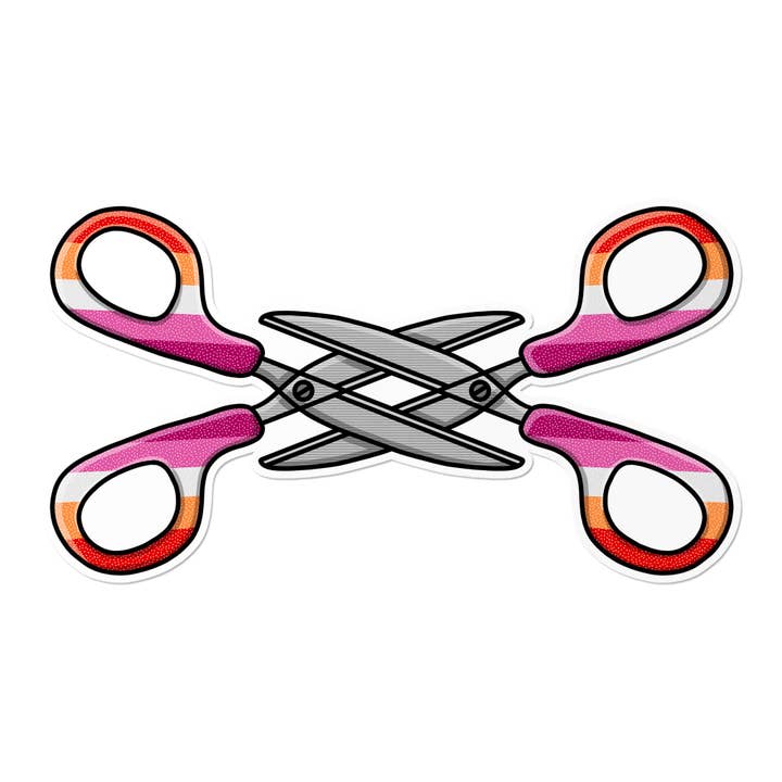 That Queer Card Co - Wholesale Sticker - Lesbian Scissors | LGBTQ+ Queer Pride Adult Sassy Sticker1
