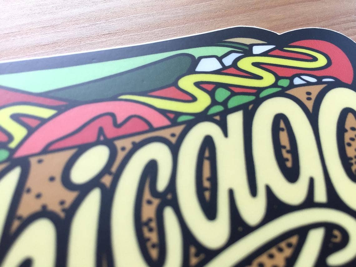 Sprouted Scribbles - Wholesale Sticker - Chicago Sticker - Hot Dog Travel Food3