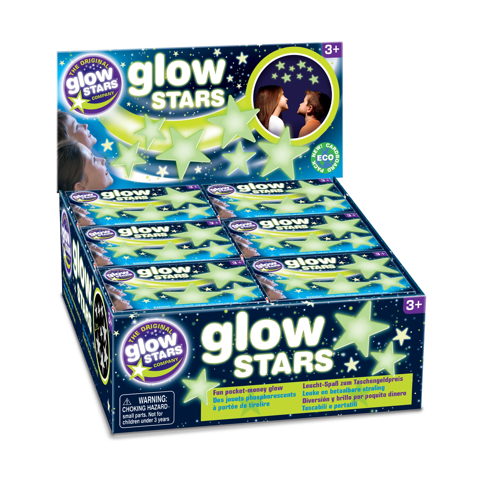 Brainstorm - Wholesale Light-Up Toy - Kids & Baby - Glow Stars 24 Piece CDU0