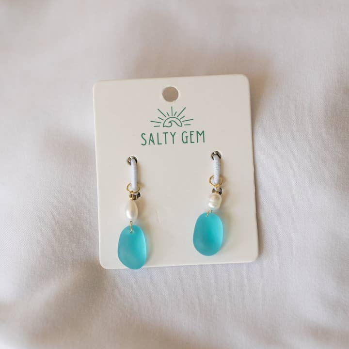 The Salty Gem - Wholesale Dangle Earrings - Sea Glass Charms