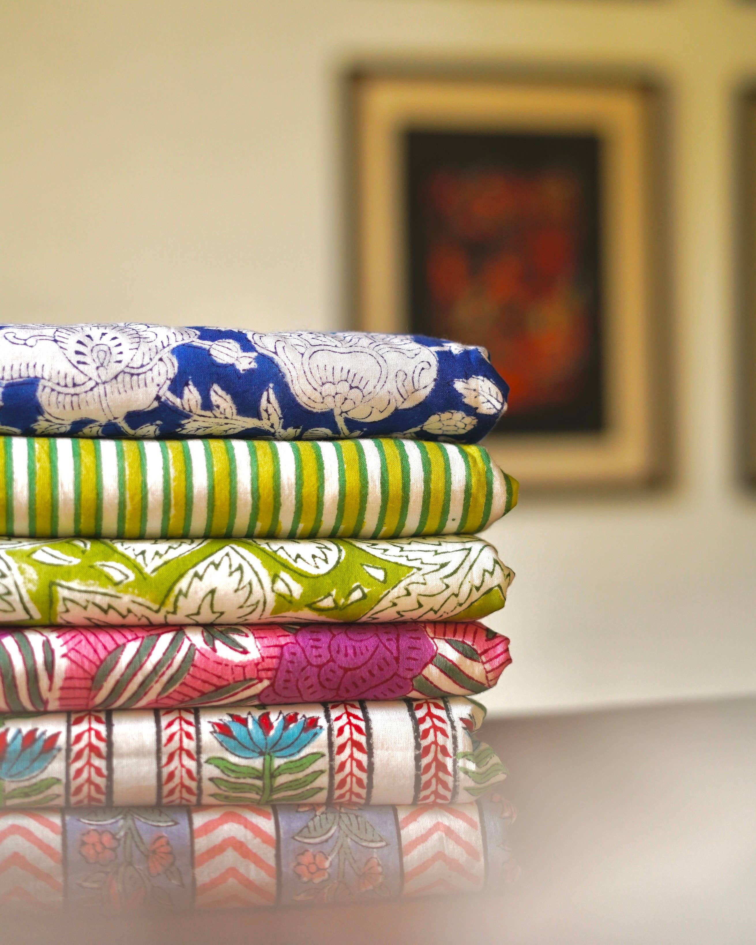 Annahmol - Wholesale Quilt - Kids & Baby - Wood Block Print Reversible Cotton Baby Blanket5