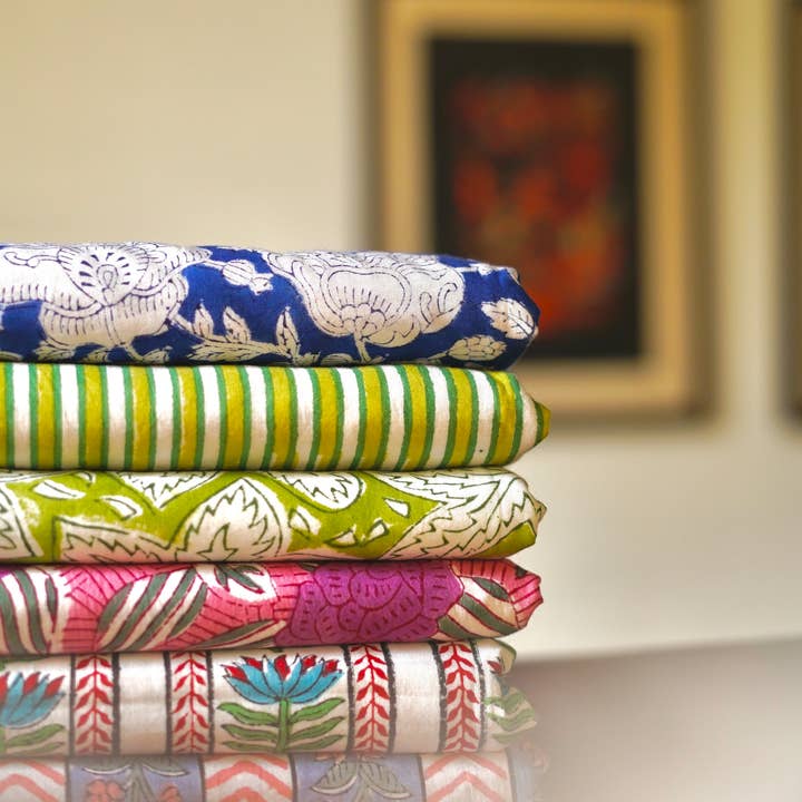 Annahmol - Wholesale Quilt - Kids & Baby - Wood Block Print Reversible Cotton Baby Blanket5