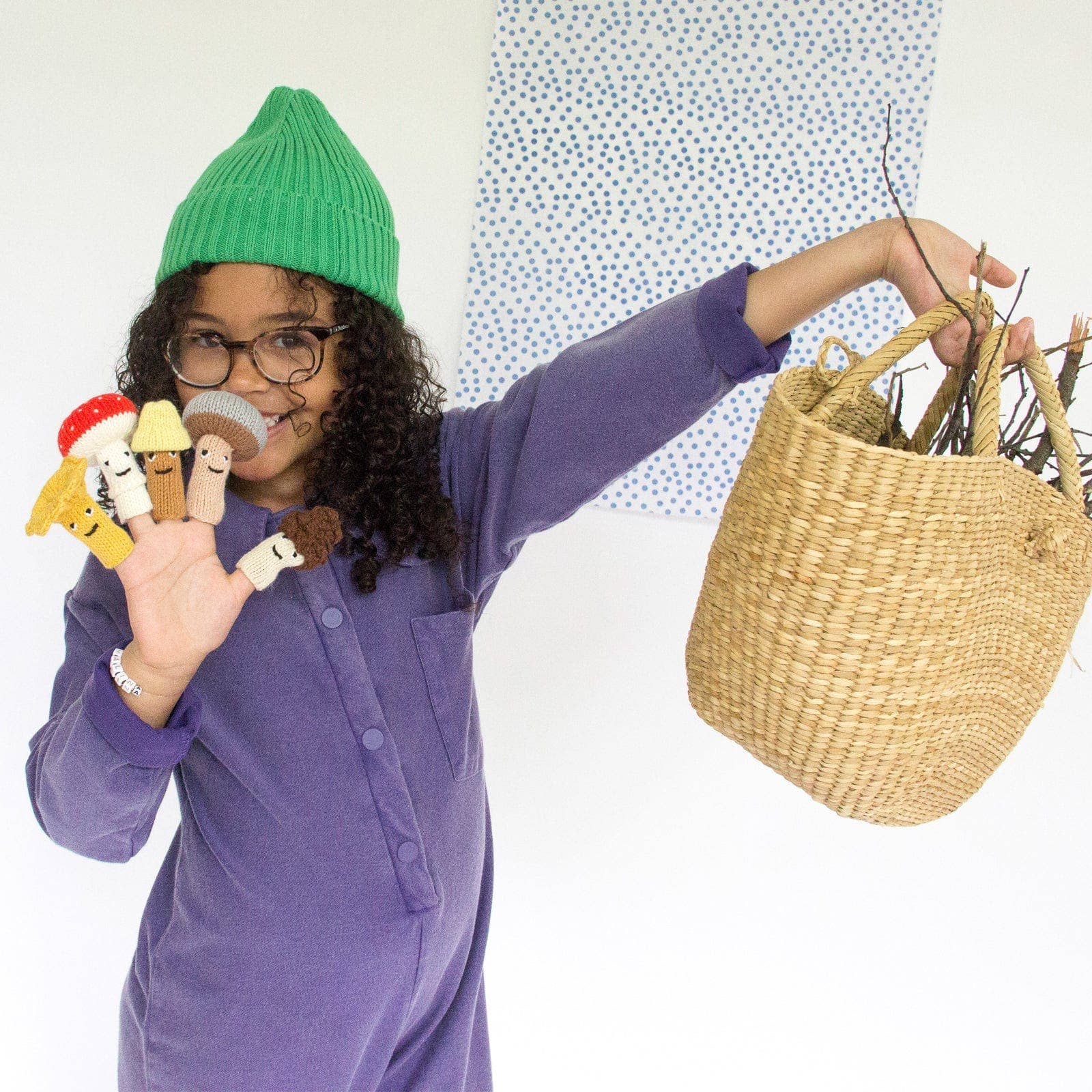 Blabla - Wholesale Finger Puppet - Kids & Baby - Finger Puppet Mushrooms (set 5)3