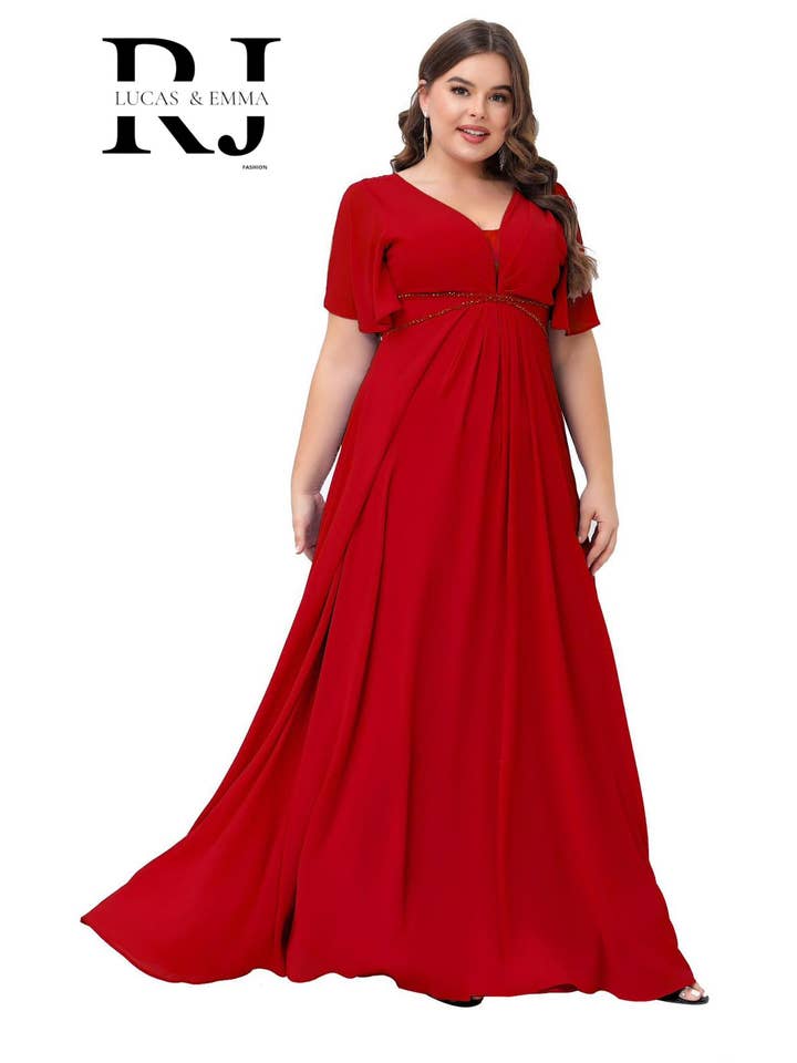 Lucas & Emma - Sarl RJ & co - Vente Robe de soirée – femme - Robe de soirée grande taille Houston 22293