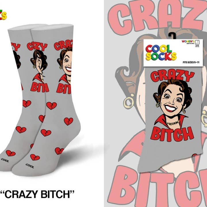 Crazy Bitch Socks - Womens for wholesale by Cool Socks