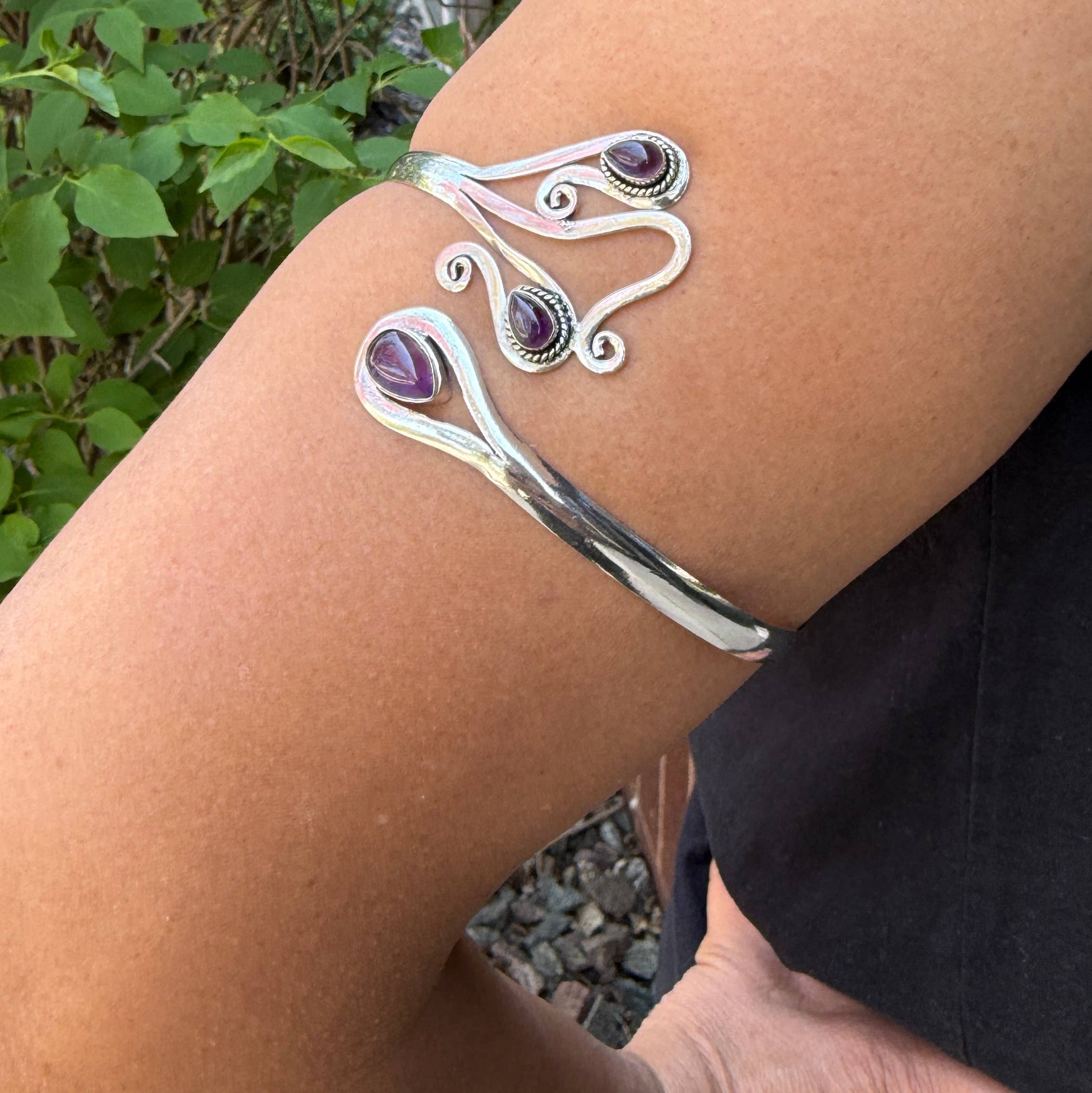 Lungta Imports - Wholesale Cuff Bracelet - Handcrafted Arm Cuff Bracelet Armlet Armband With Stones 23