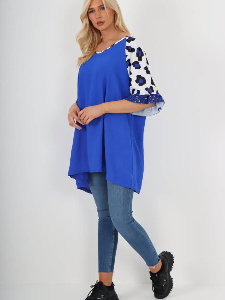 Miss Bold – wholesale Tunic – Women’s – Italian Animal Printed Sleeve Tunic Top22