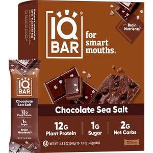IQBAR Chocolate Sea Salt | Brain + Body Keto Protein Bars and other Wholesale quest bars for your store trending on Faire.