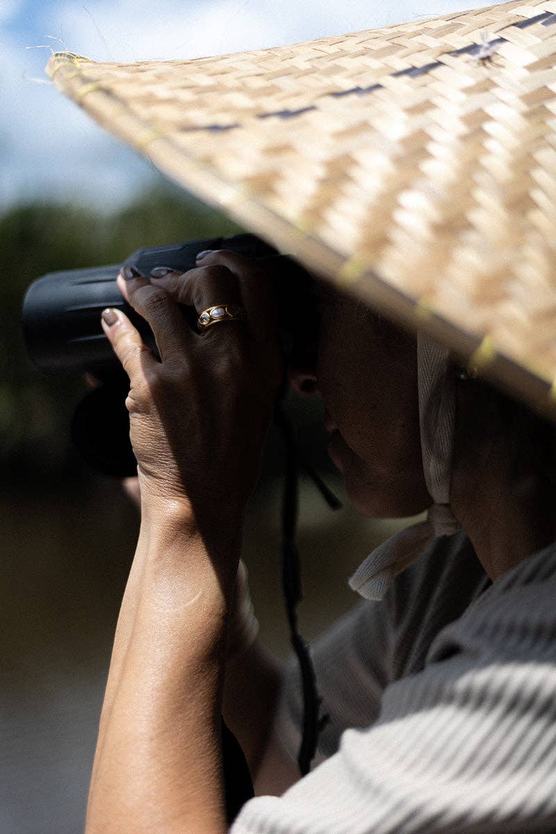 SHANSHAN – Großhandel Mehrsteinige Ringe – Haeez Ring aus Messing mit 18 Karat recyceltem Gold und Edelsteinen1
